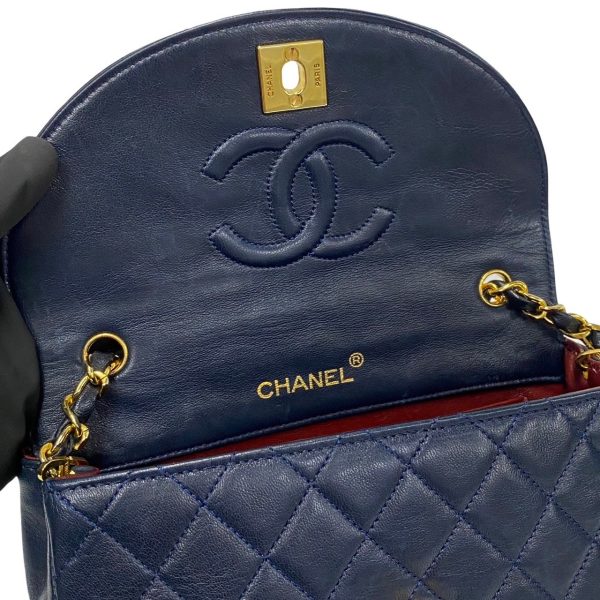 770a769 34748 9 Chanel Matelasse Lambskin Chain Mini Shoulder Bag Navy