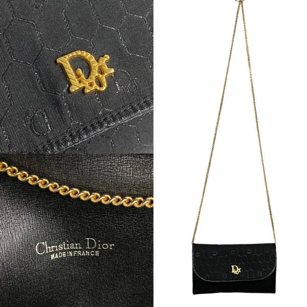 771a769 28068 4 Christian Dior Mini Shoulder Bag Leather Black