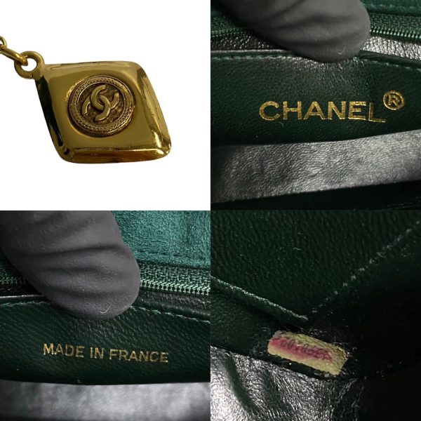 771a771 24800 4 Chanel Matelasse Suede Leather Chain Handbag Green