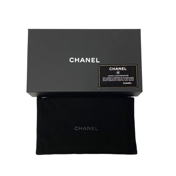 771a771 35096 10 Chanel 19 Matelasse Lambskin Round Zip Long Wallet Black