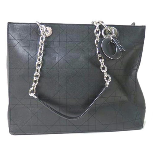 77243 1 Dior Cannage Leather Chain Tote