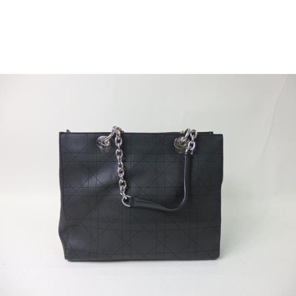 77243 2 Dior Cannage Leather Chain Tote