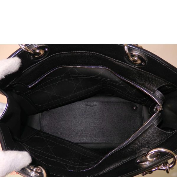 77243 6 Dior Cannage Leather Chain Tote