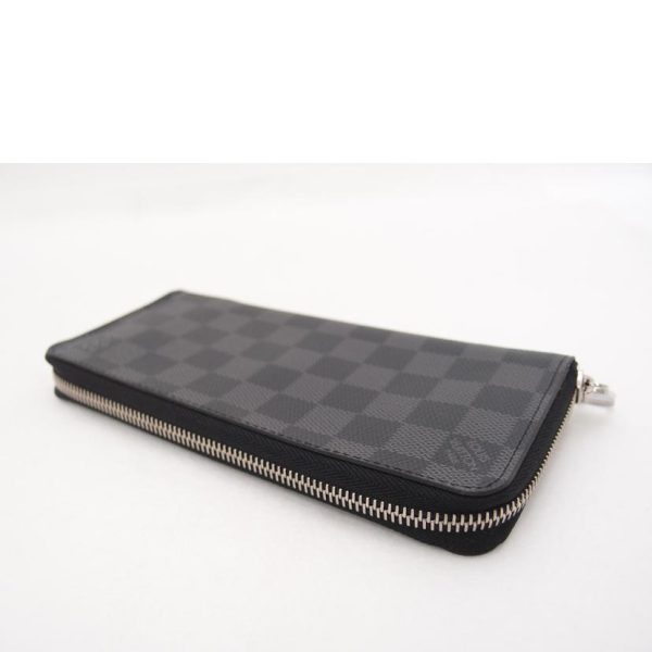 77250 3 Louis Vuitton Zippy Vertical Damier Graphite Canvas Wallet