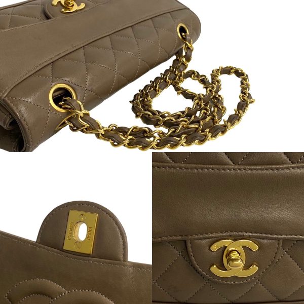 772a762 04694 4 Chanel Matelasse Lambskin Chain Shoulder Bag Brown