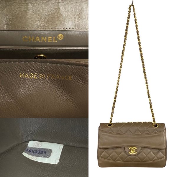 772a762 04694 5 Chanel Matelasse Lambskin Chain Shoulder Bag Brown