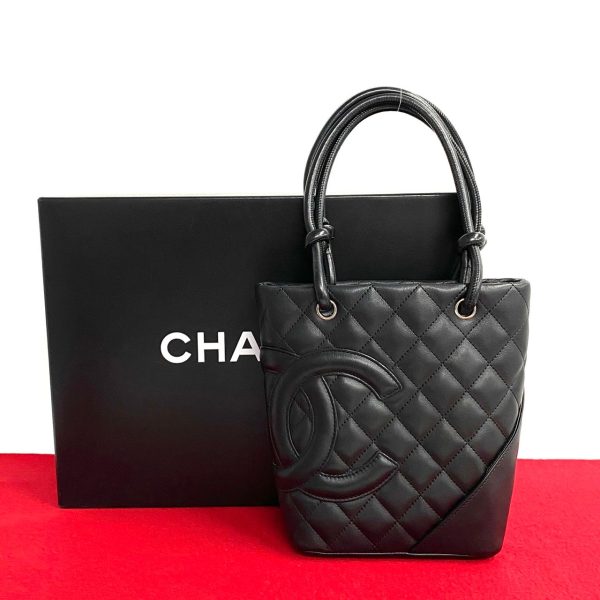 772a771 40977 1 Chanel Cambon Small Tote Leather Mini Handbag Black