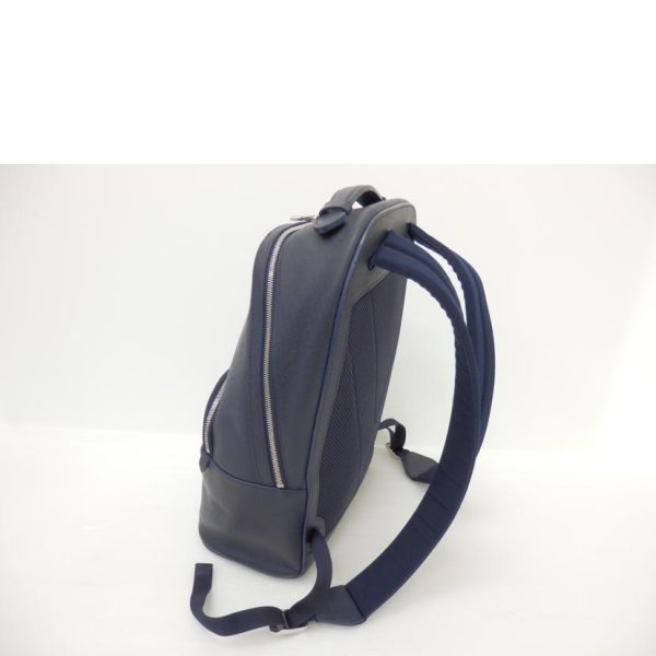 78036 3 Louis Vuitton Anton Backpack Taiga Leather Blue