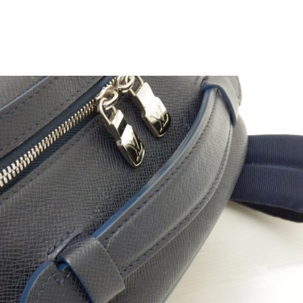 78036 4 Louis Vuitton Anton Backpack Taiga Leather Blue