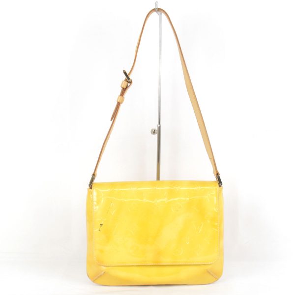 7804220910841a 1 Louis Vuitton Vernis Thompson Shoulder Bag Yellow