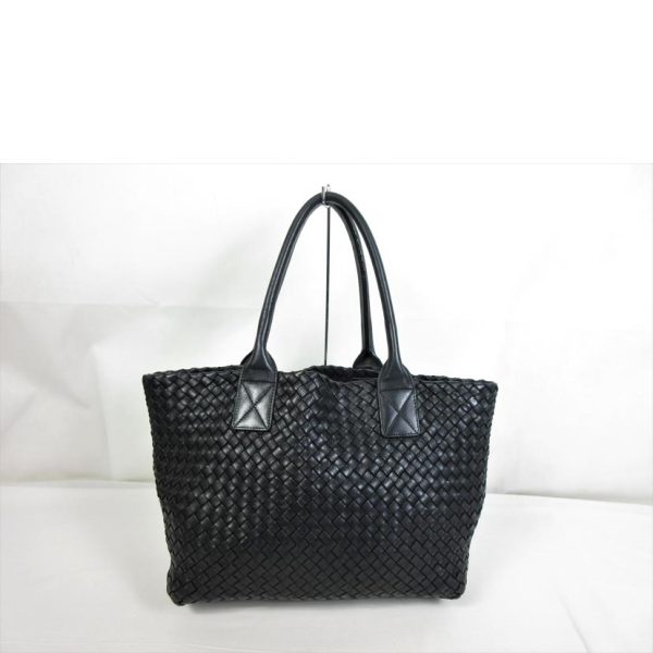 78824 2 Bottega Veneta Intrecciato Medium Leather Tote Bag Black