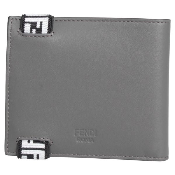 7m0266 a8vc f128u 2 Fendi Bi fold Wallet Leather Gray