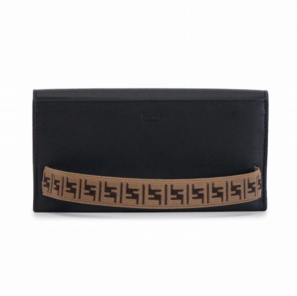 7m0268 a8vc f17bj 1 Fendi Long Wallet Leather Black