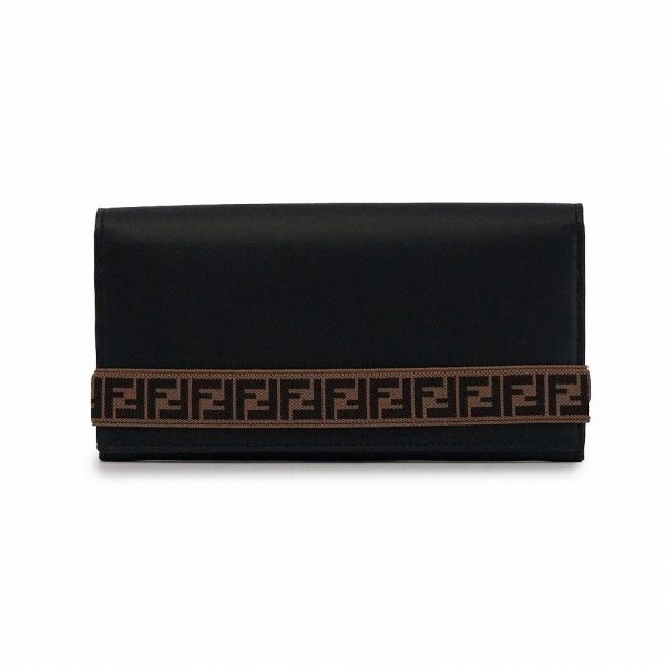 7m0268 a8vc f17bj 5 Fendi Long Wallet Leather Black