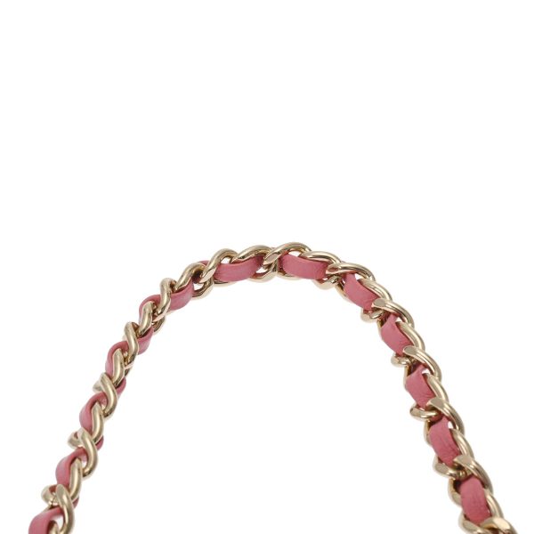 800000114172000 4 Chanel Top Handle Mini Chain Lambskin Shoulder Bag Pink