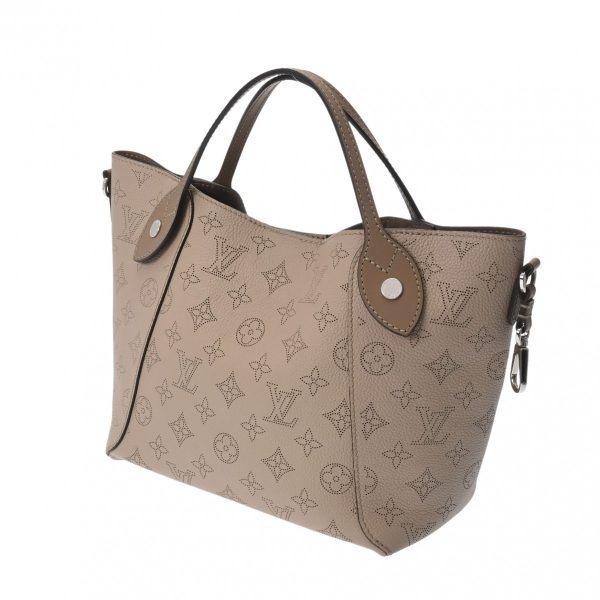 800000122037000 2 Louis Vuitton Mahina Hina Pm Gale Leather Handbag Beige