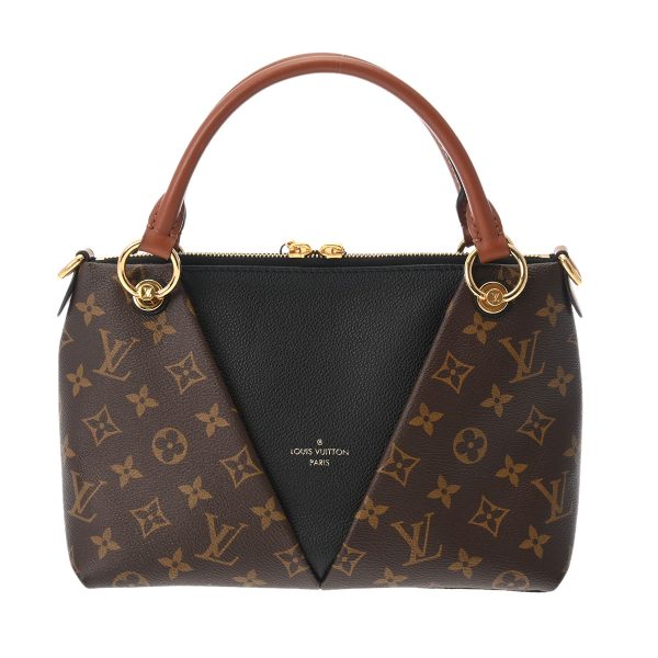 800000122077000 1 Louis Vuitton Monogram V Tote Bb Leather Handbag Brown