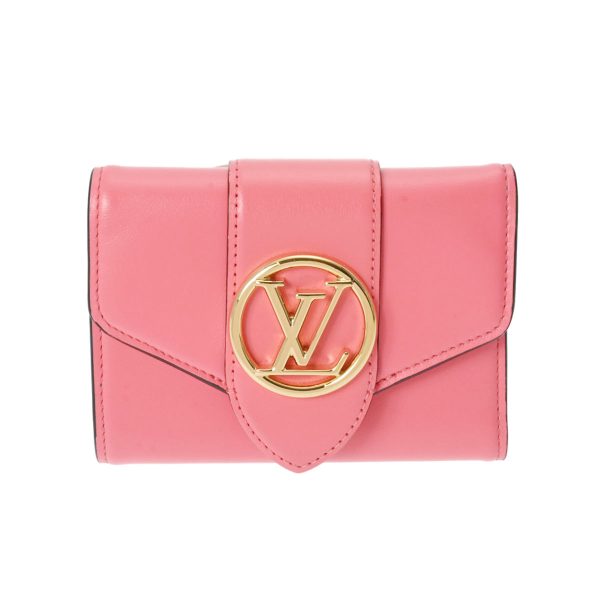 800000122177000 1 Louis Vuitton Portefeuille Pont Neuf Compact Dahlia Trifold Wallet Pink