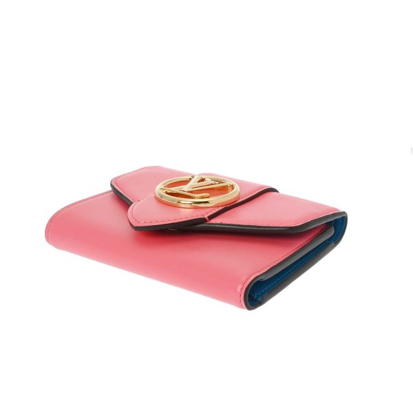 800000122177000 3 Louis Vuitton Portefeuille Pont Neuf Compact Dahlia Trifold Wallet Pink