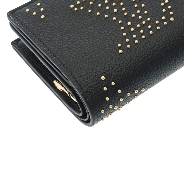 800000122190000 4 Louis Vuitton Portefeuille Claire Studs Bifold Wallet Black