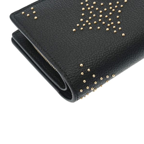 800000122190000 6 Louis Vuitton Portefeuille Claire Studs Bifold Wallet Black