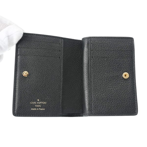 800000122190000 9 Louis Vuitton Portefeuille Claire Studs Bifold Wallet Black