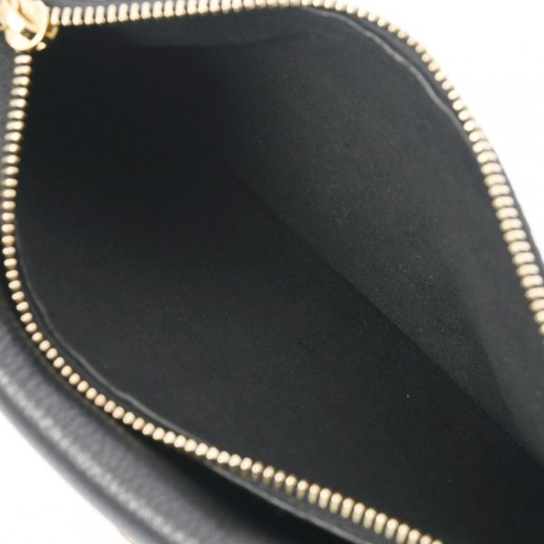 800000122218000 9 Louis Vuitton Lock Me Chain Shoulder Leather Pouch Black