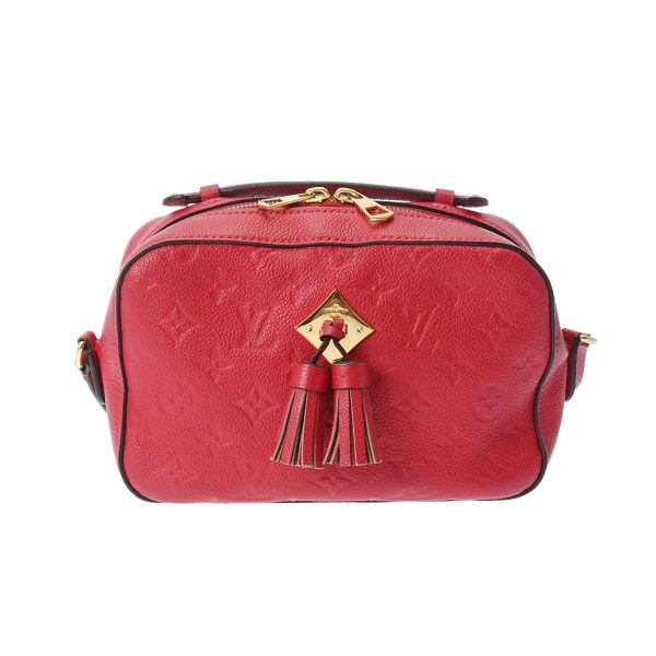 800000122219000 1 Louis Vuitton Empreinte Saintonge Leather Shoulder Bag Red