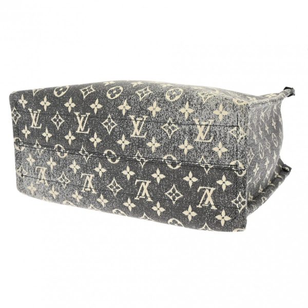 800000122220000 6 Louis Vuitton Jacquard Denim On The Go Mm Tote Bag Monogram Gray