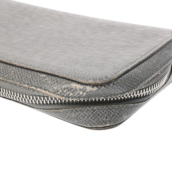 800000122604000 6 Louis Vuitton Taiga Zippy Travel Case Glacier Long Wallet Gray