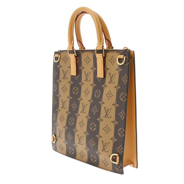 800000122618000 2 Louis Vuitton Stripe Sac Pla Nigo Collaboration Handbag Brown