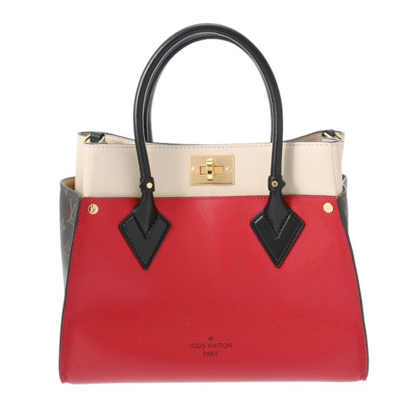 800000122775000 2 Louis Vuitton On My Side MM Monogram Handbag Rouge Pillat