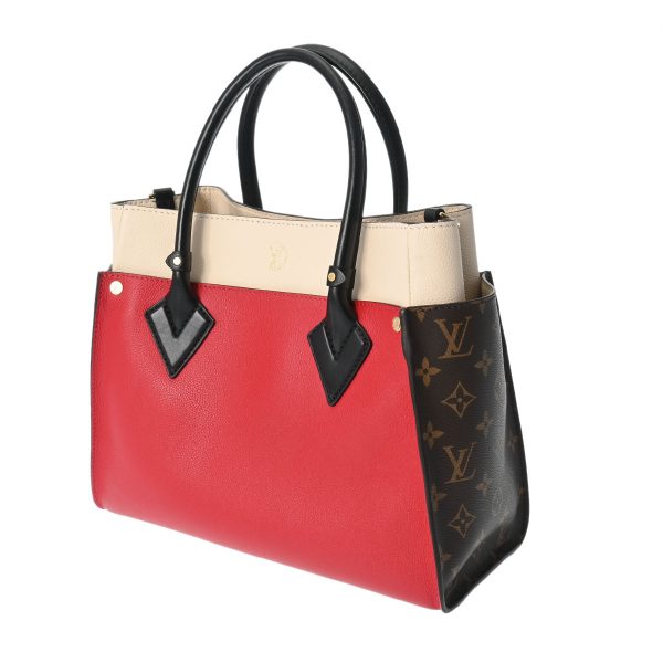 800000122775000 3 Louis Vuitton On My Side MM Monogram Handbag Rouge Pillat