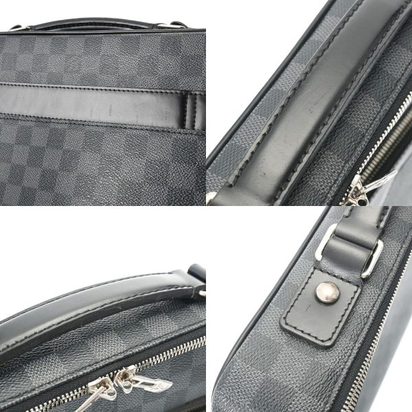 800000122878000 10 c Louis Vuitton Steve Briefcase Damier Graphite Business Bag Black