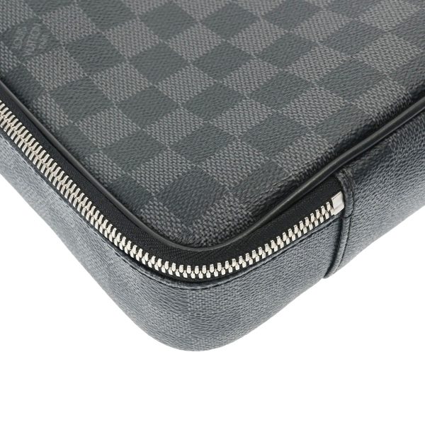 800000122878000 8 Louis Vuitton Steve Briefcase Damier Graphite Business Bag Black