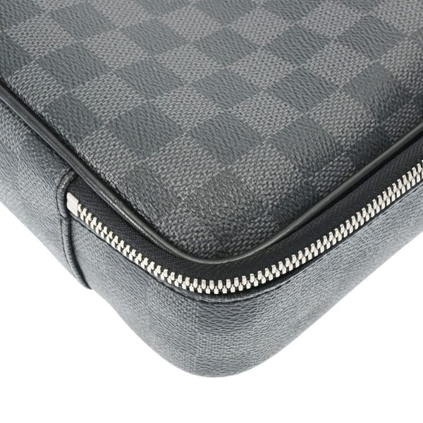 800000122878000 9 Louis Vuitton Steve Briefcase Damier Graphite Business Bag Black