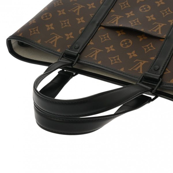 800000122917000 3 Louis Vuitton Monogram Macassar PM Tote Bag Brown Black