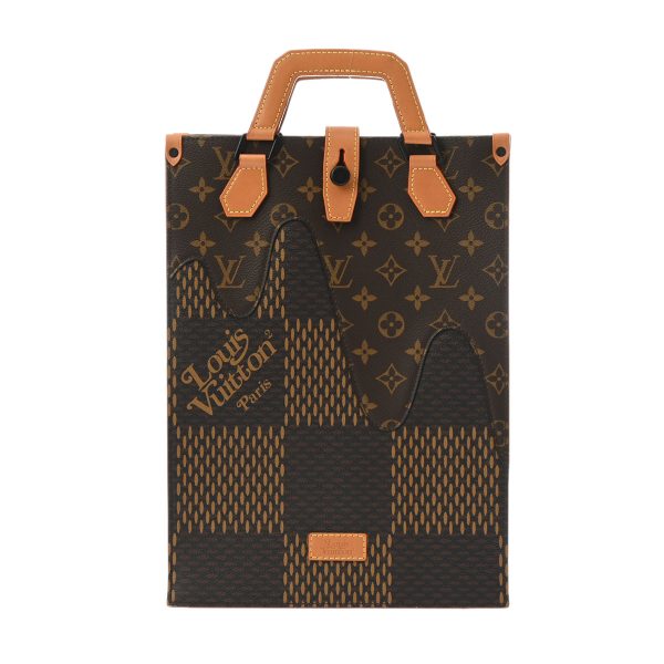 800000122920000 1 Louis Vuitton Giant Nigo Collaboration Damier Handbag Brown