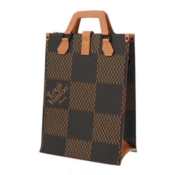 800000122920000 2 Louis Vuitton Giant Nigo Collaboration Damier Handbag Brown