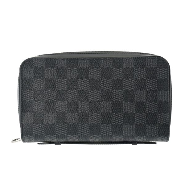 800000122943000 1 Louis Vuitton Damier Graphite Zippy Xl Travel Case Black Gray