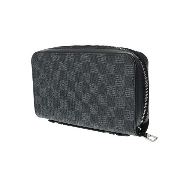 800000122943000 2 Louis Vuitton Damier Graphite Zippy Xl Travel Case Black Gray