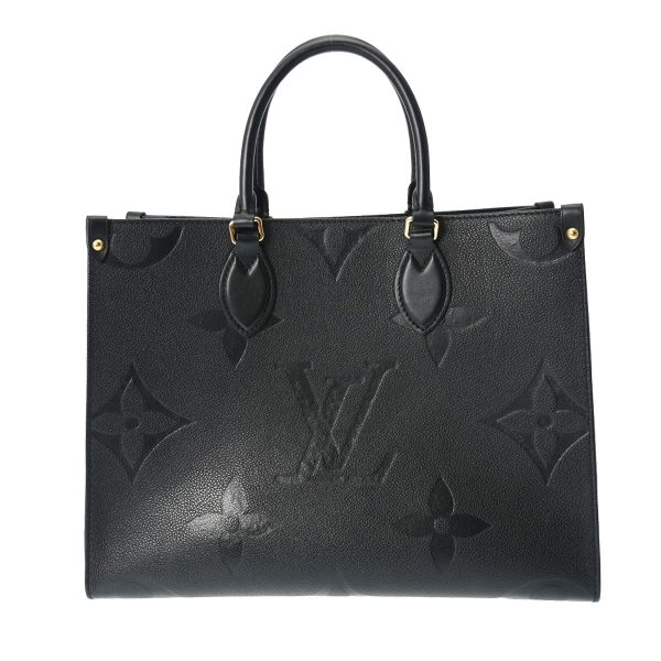 800000123040000 1 Louis Vuitton Monogram Empreinte On The Go Mm Tote Bag Black