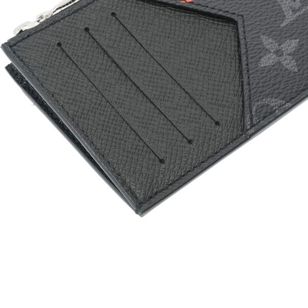 800000123095000 4 Louis Vuitton Monogram Eclipse Coin Card Black