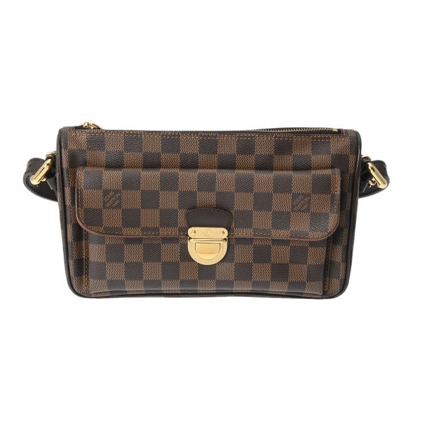 800000123100000 1 Louis Vuitton Damier Ravello GM Crossbody Bag Brown