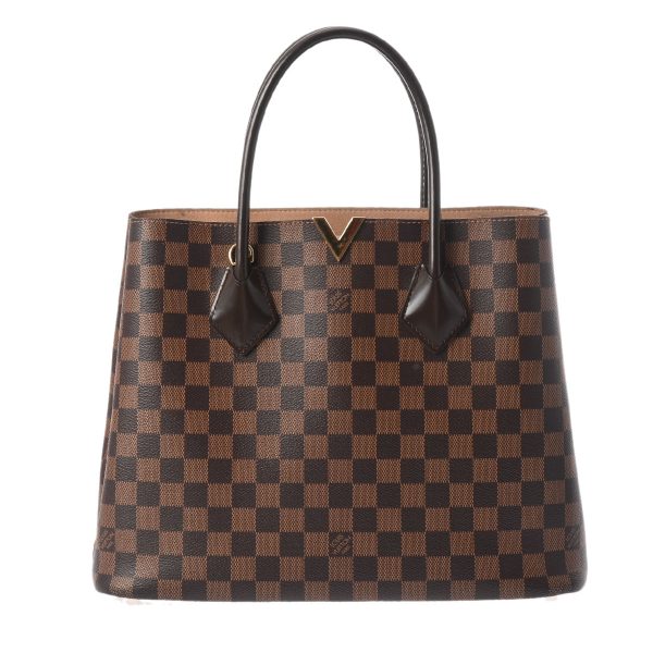 800000123101000 1 Louis Vuitton Damier Kensington 2way Bag Brown