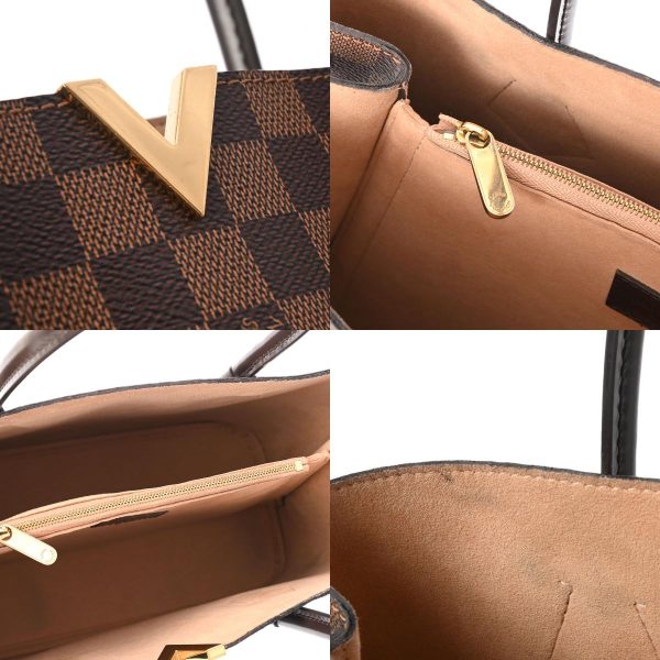 800000123101000 11 c Louis Vuitton Damier Kensington 2way Bag Brown