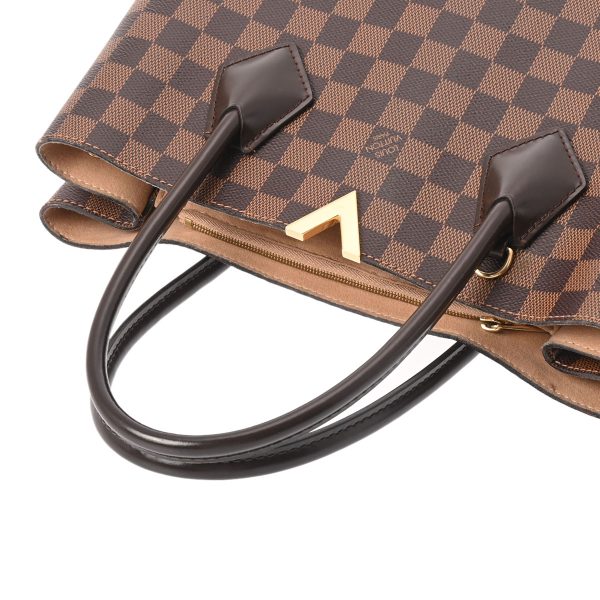 800000123101000 3 Louis Vuitton Damier Kensington 2way Bag Brown