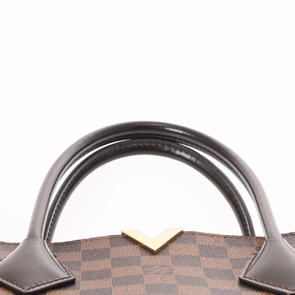 800000123101000 4 Louis Vuitton Damier Kensington 2way Bag Brown