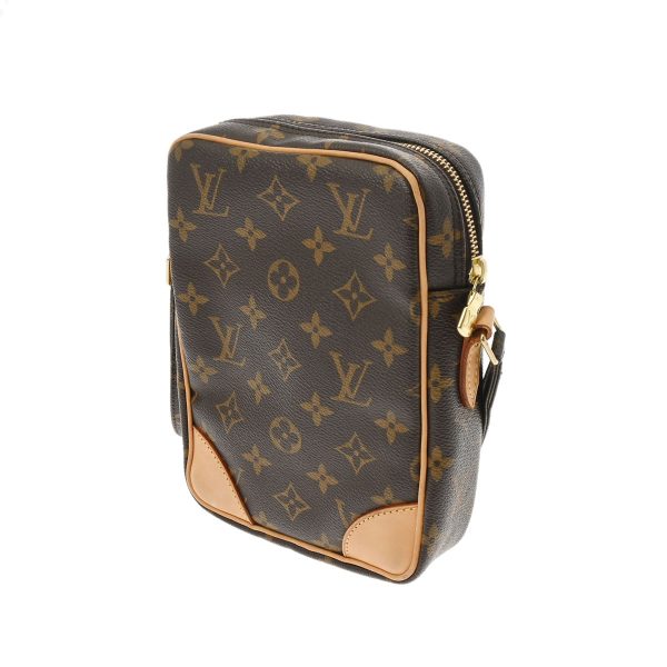 800000123212000 2 Louis Vuitton Danube Monogram Canvas Shoulder Bag Brown