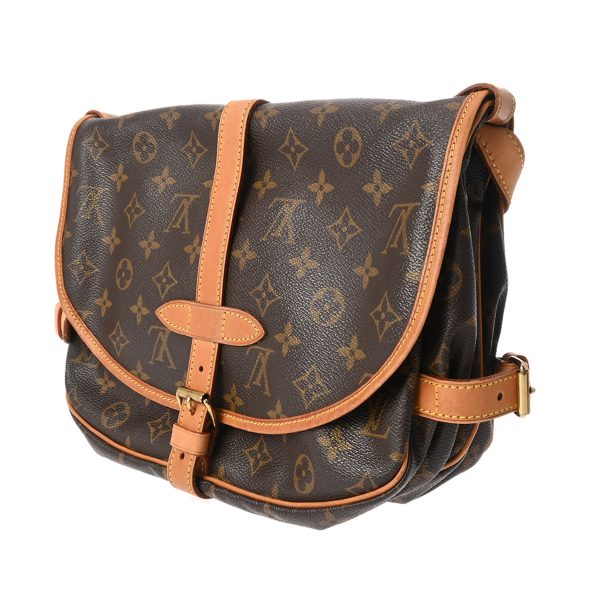 800000123259000 2 Louis Vuitton Saumur 30 Monogram Shoulder Bag Brown